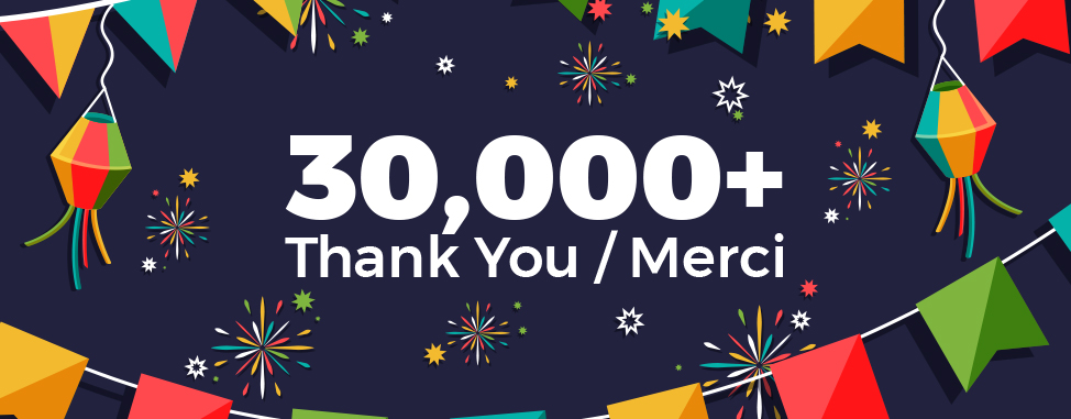 30 000 raisons de vous dire merci!