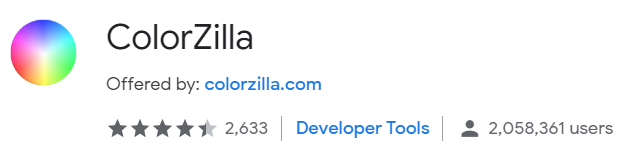 ColorZilla Google Chrome extension