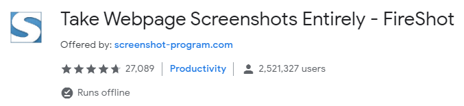 FireShot Google Chrome extension