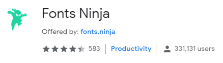 FontFace Ninja Google Chrome extension