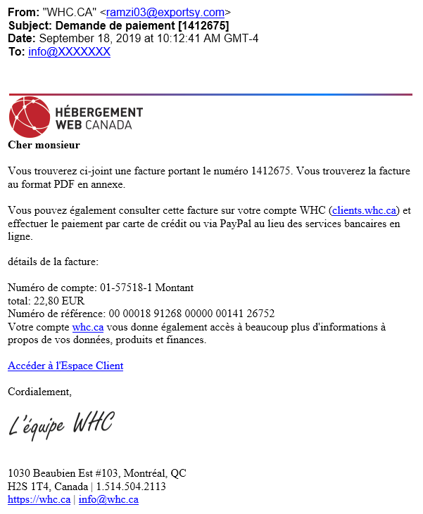 Fraud Alert Don T Get Fooled By Fake Invoices Web Hosting Canada